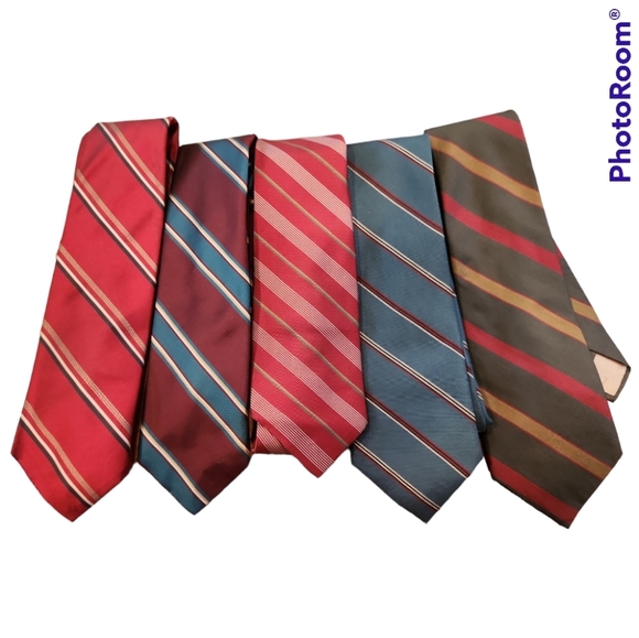 Dior Other - Christian Dior Striped Silk ties vintage lot of 5